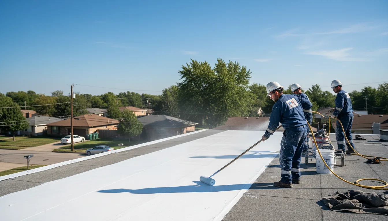 Commercial roof coating in Calera, OK near me